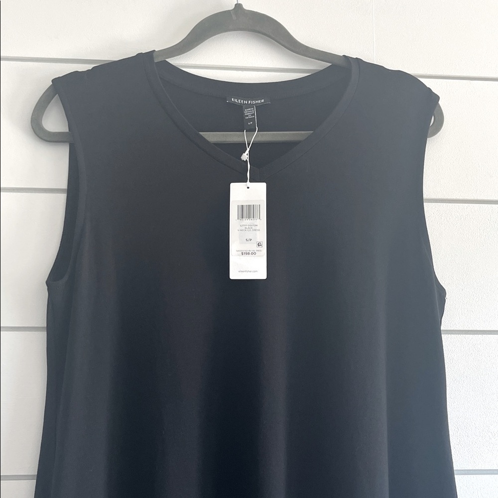 Eileen Fisher Black Midi Dress - Picture 4 of 6
